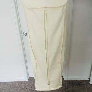 Container Store Cream Hanging Garment Bag